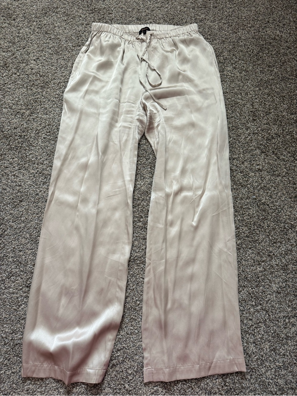Quince Women's 100% Washable Silk Drawstring Wide Leg Pants - Picture 5 of 5